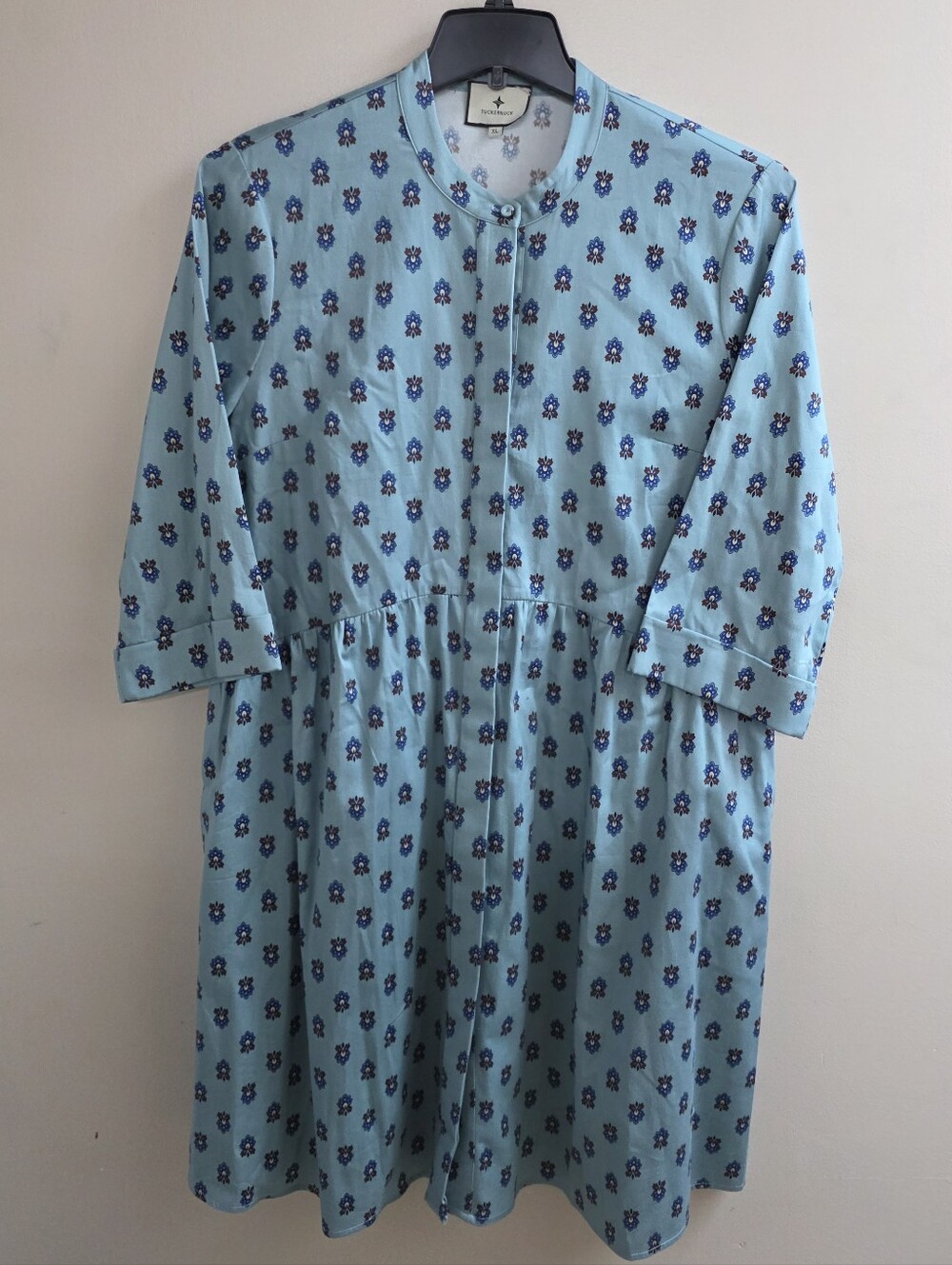 Tuckernuck Shirt Dress Full Button Cotton Blend XL